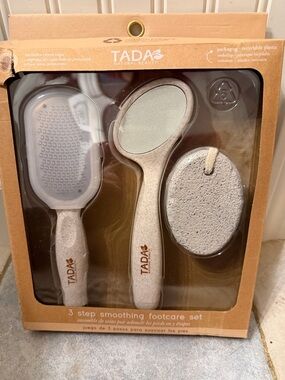 TADA Natural Beauty 3-Step Footcare Set- New